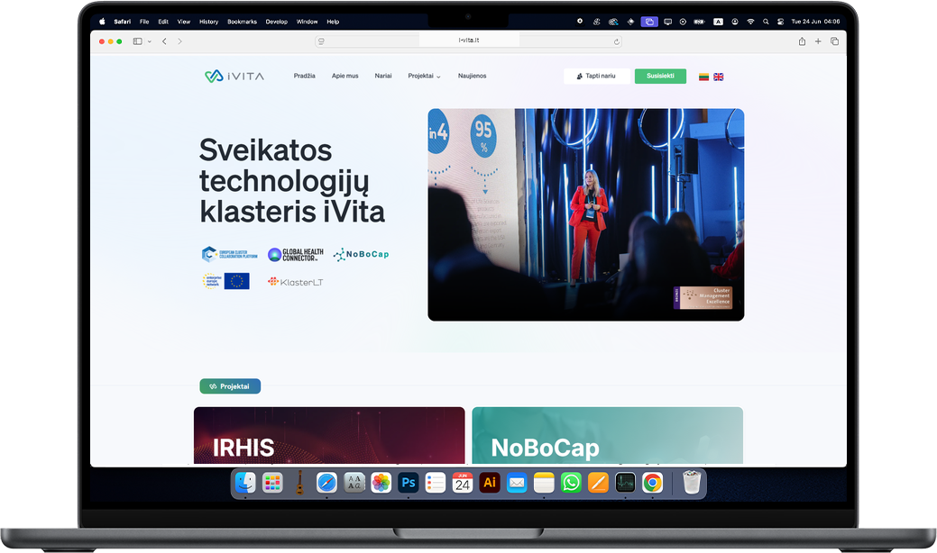 i-Vita desktop website mockup